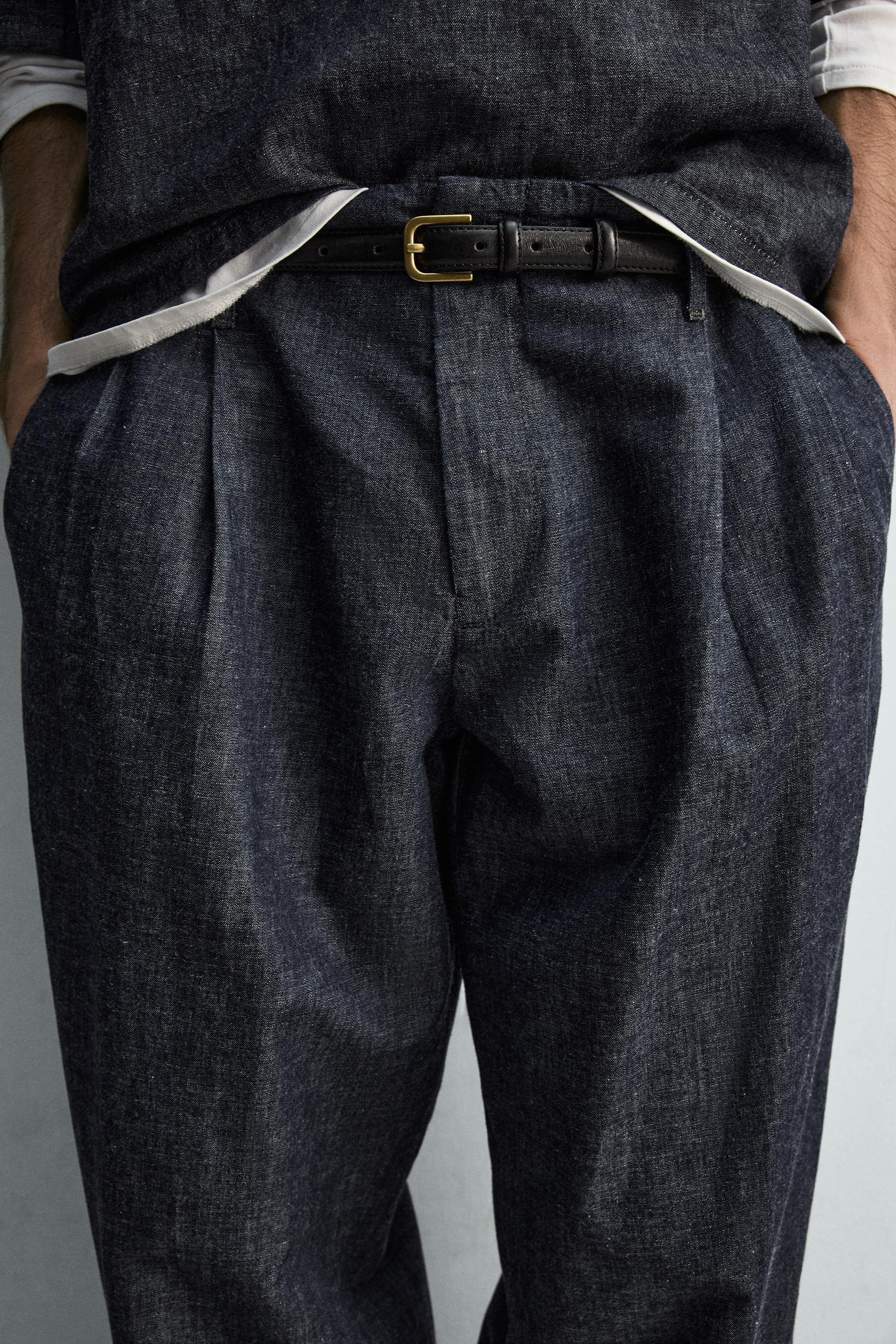 BALLOON FIT PLEATED PANTS