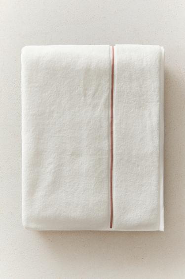 SCALLOPED BATH TOWEL — Pale pink 1