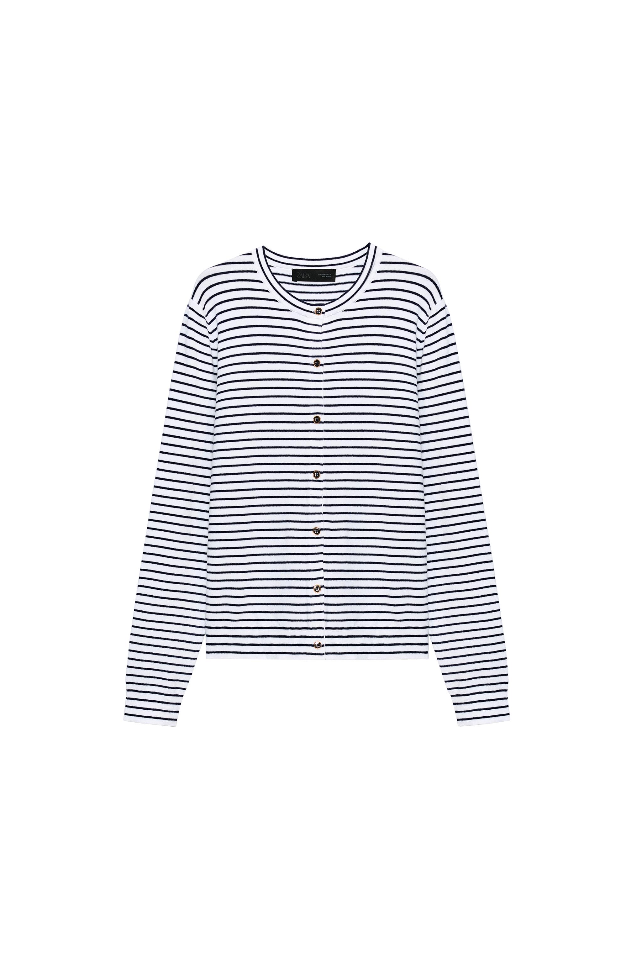 ストライプ柄ニットカーディガン - ストライプ | ZARA Japan / 日本