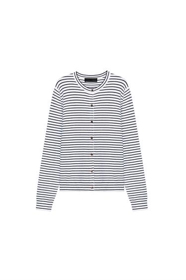 ქურთუკი ნაქსოვი ზოლიანი - Zara-ს striped