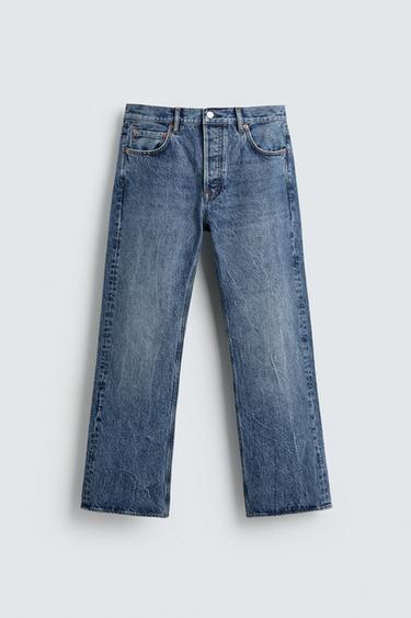 Zara AARON LEVINE X ZARA STRAIGHT FIT BOOTCUT JEANS - Mid-blue
