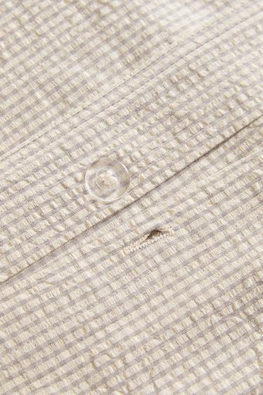 CHILDREN'S SEERSUCKER DUVET COVER - Greyish by Zara - Image 3