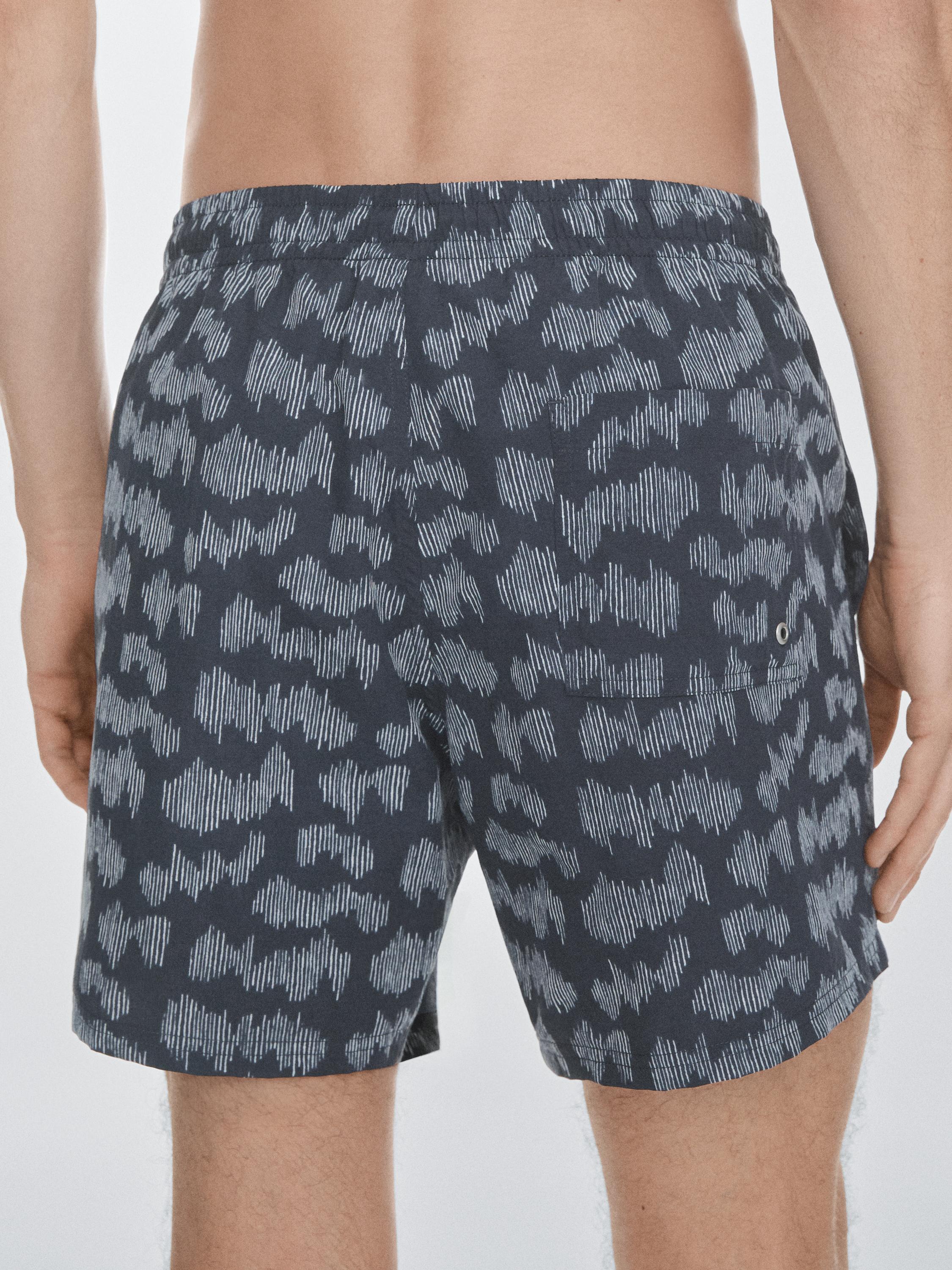 Printed swimming trunks