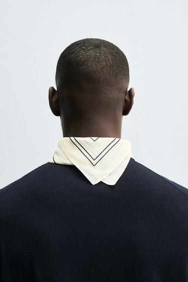 BANDANA BRODERIE CONTRASTE - Écru de Zara - Image 1