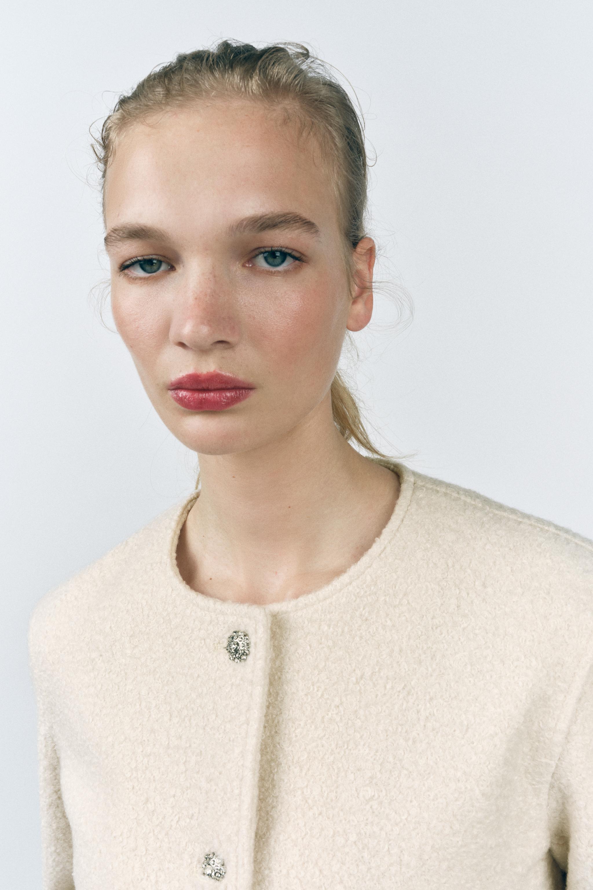 VESTE BOUCLÉ À BOUTONS