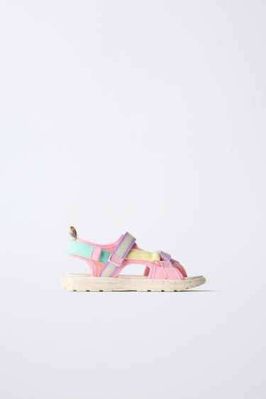 SANDALIA TÉCNICA MULTICOLOR - Rosa de Zara - Imagen 0