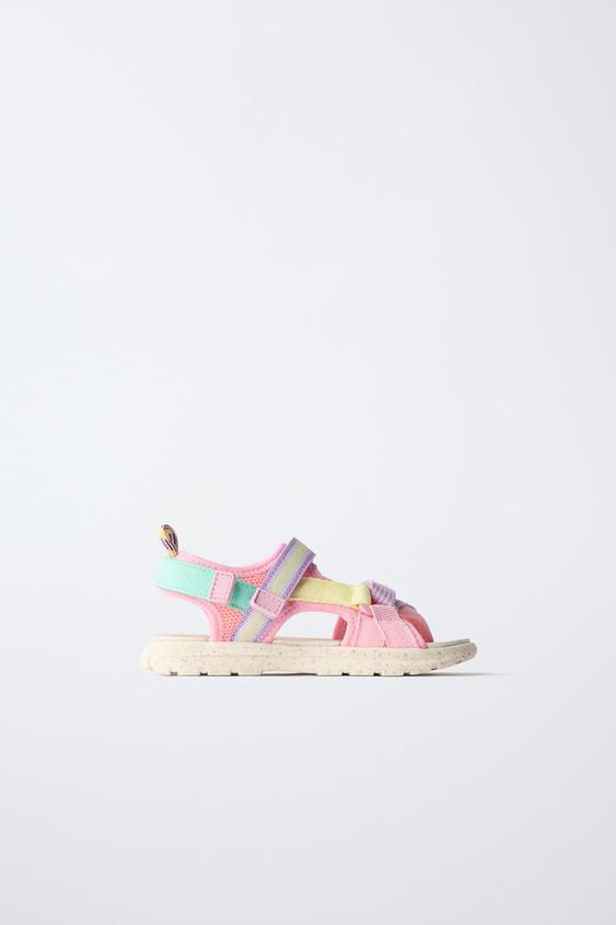 MULTICOLOURED TECHNICAL SANDALS - Pink by Zara - Image 0