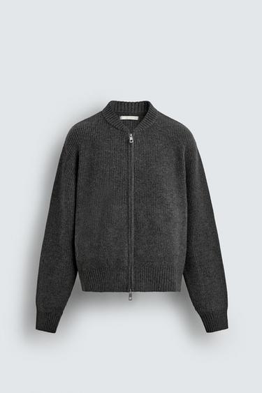 CHAQUETA BOMBER PUNTO - Gris vigoré de Zara