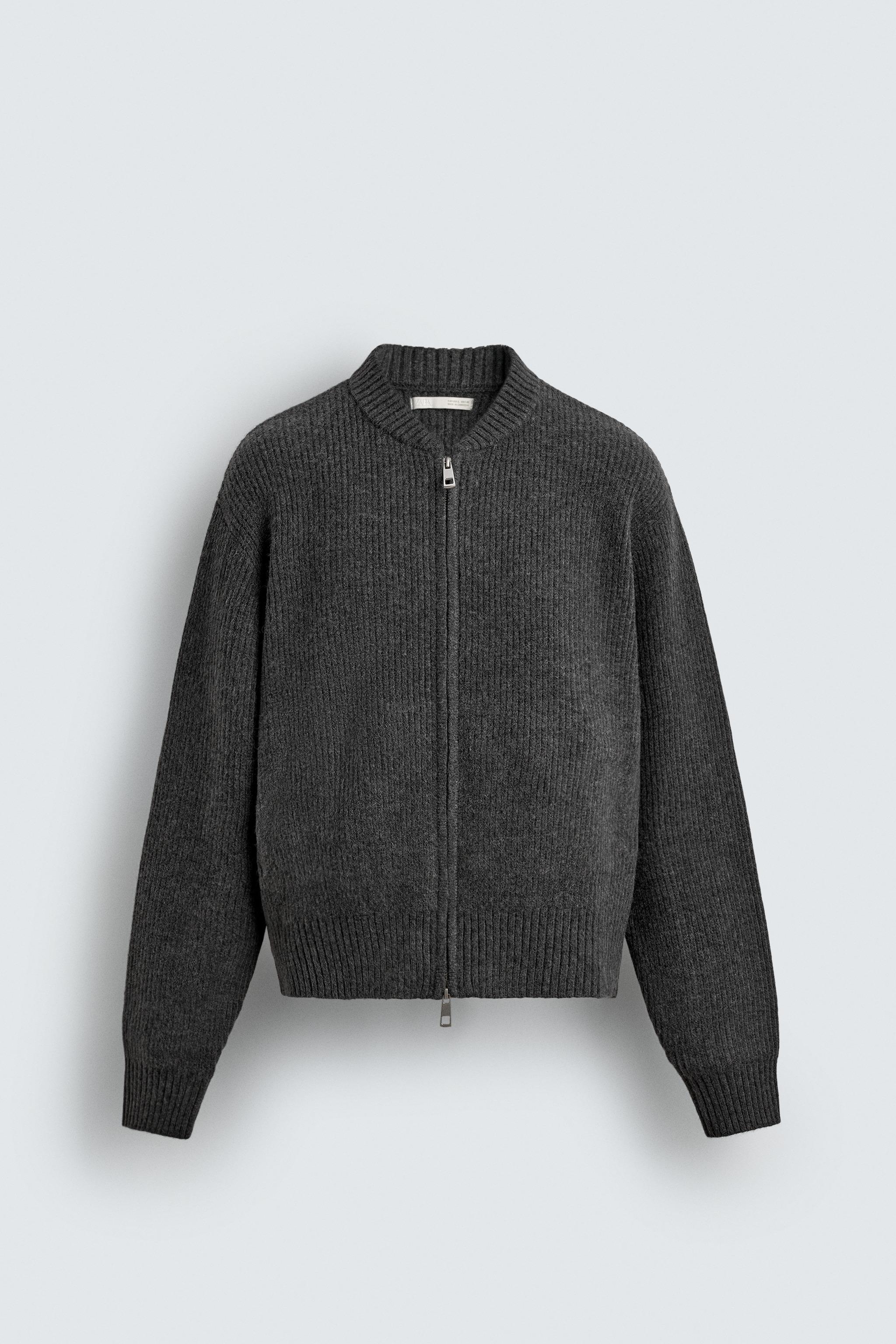 BLOUSON BOMBER EN MAILLE