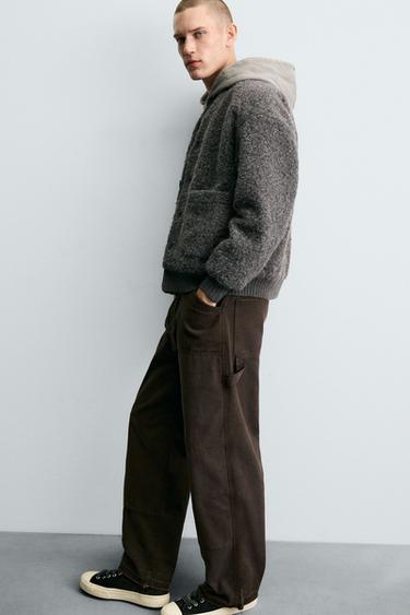 TEXTURED CARDIGAN WITH POCKETS - Grey by Zara - Image 5