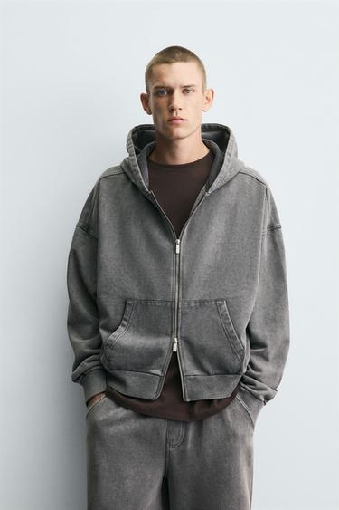 Hoodie Con Zip Back Vestibilità Regolare Da Uomo In Azzuro - Foto 9