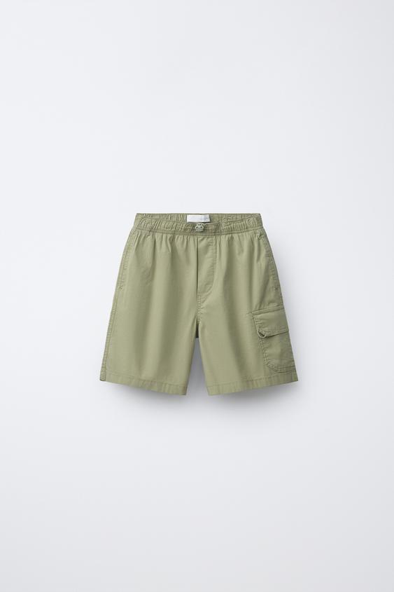CARGO BERMUDA SHORTS - Green by Zara - Image 0