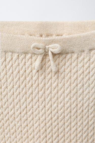 LEGGING EN MAILLE À TORSADES - Sable / Chiné de Zara - Image 2