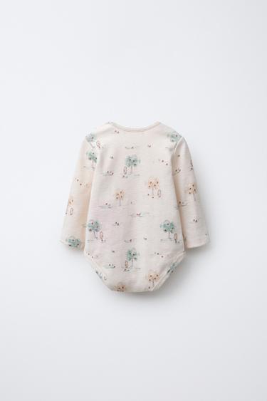 FOREST PRINT BODYSUIT - Ecru by Zara - Image 1
