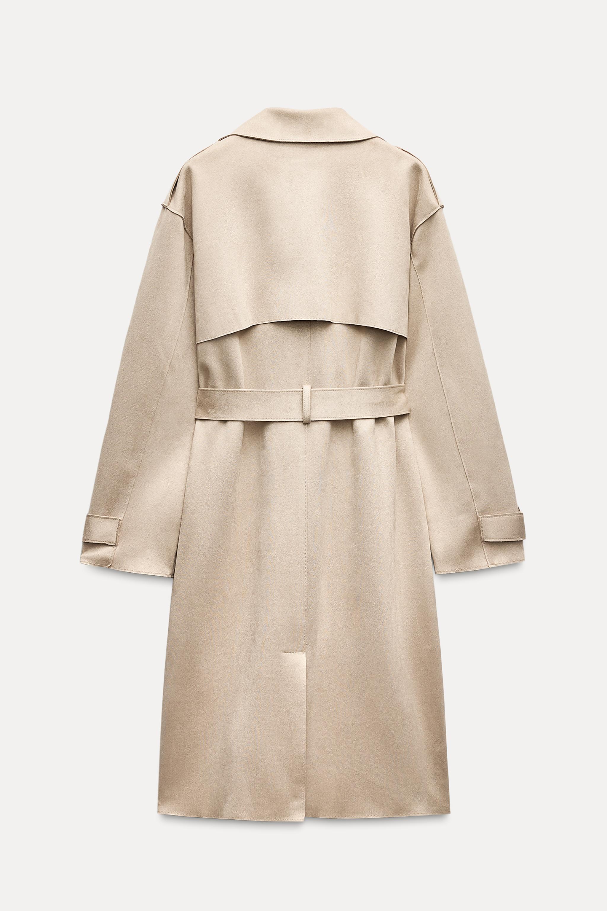 Manteau beige zara femme sale