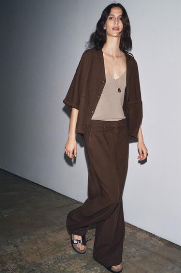 ZW COLLECTION JOGGER TROUSERS - Brown by Zara - Image 2