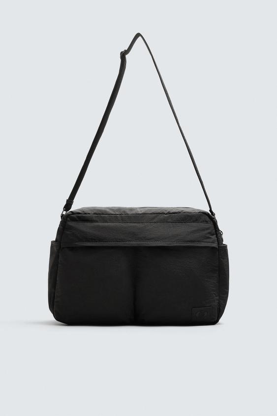 MULTI-POCKET NYLON CROSSBODY BAG