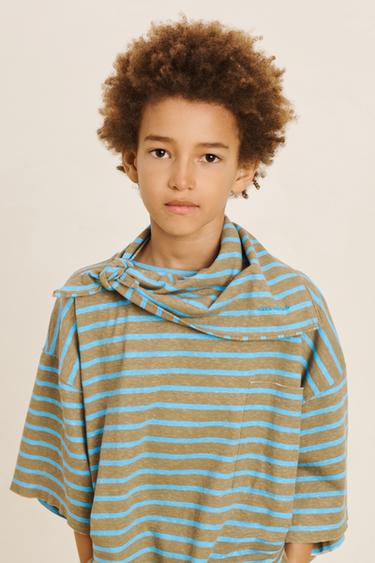 STRP TSHRT 16 - Light blue by Zara - Image 1