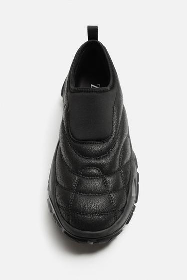 BASKET MATELASSÉE SANS LACETS - Noir de Zara - Image 4