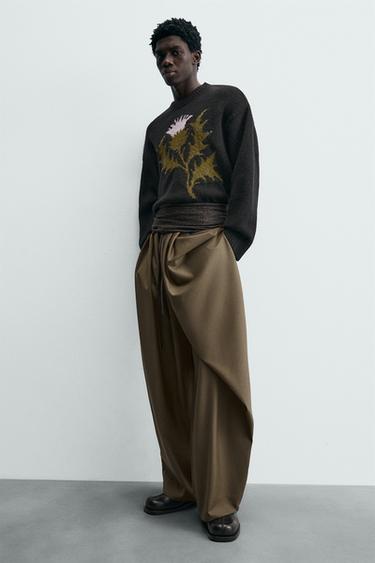 DRAPED WRAP TROUSERS - Caramel by Zara - Image 5