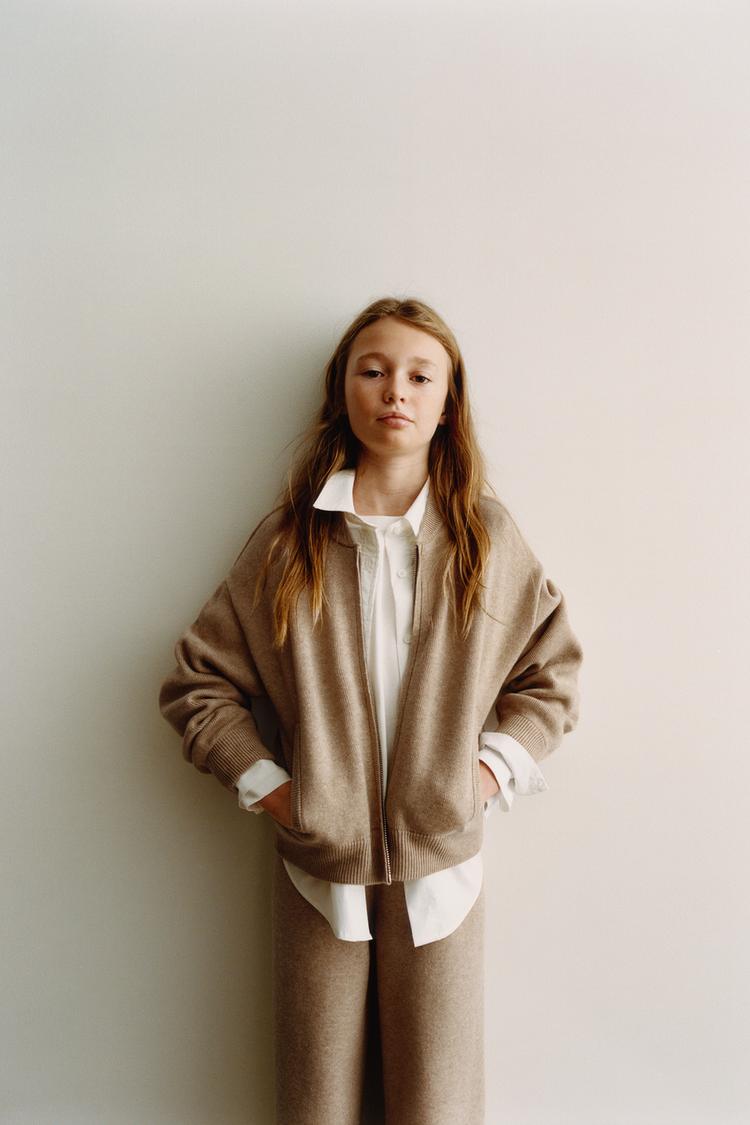 ニットカーディガン - ゴールデンブラウン | ZARA Japan / 日本
