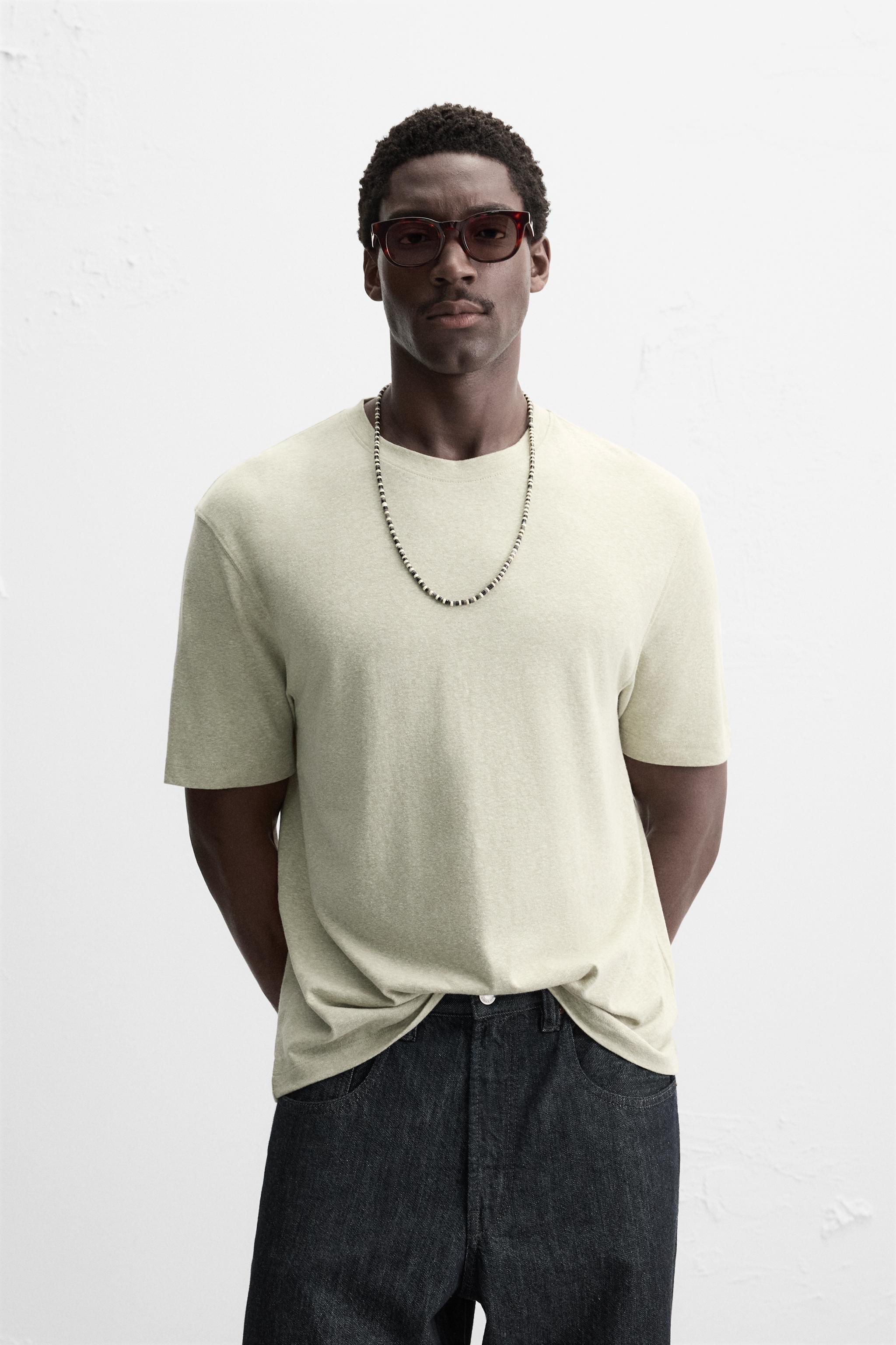 TEXTURED T-SHIRT - Green marl | ZARA United States