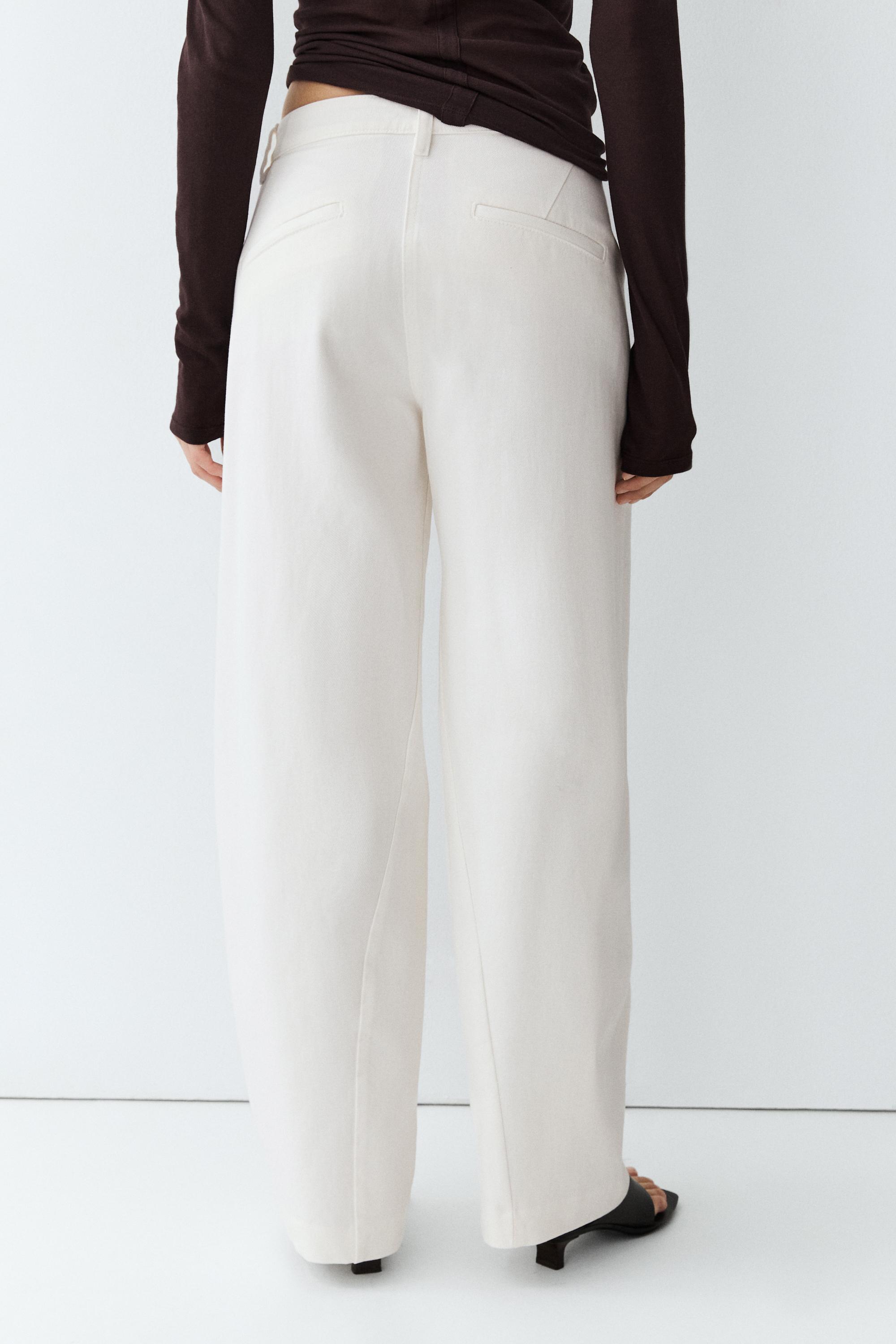 100% cotton barrel-fit pants