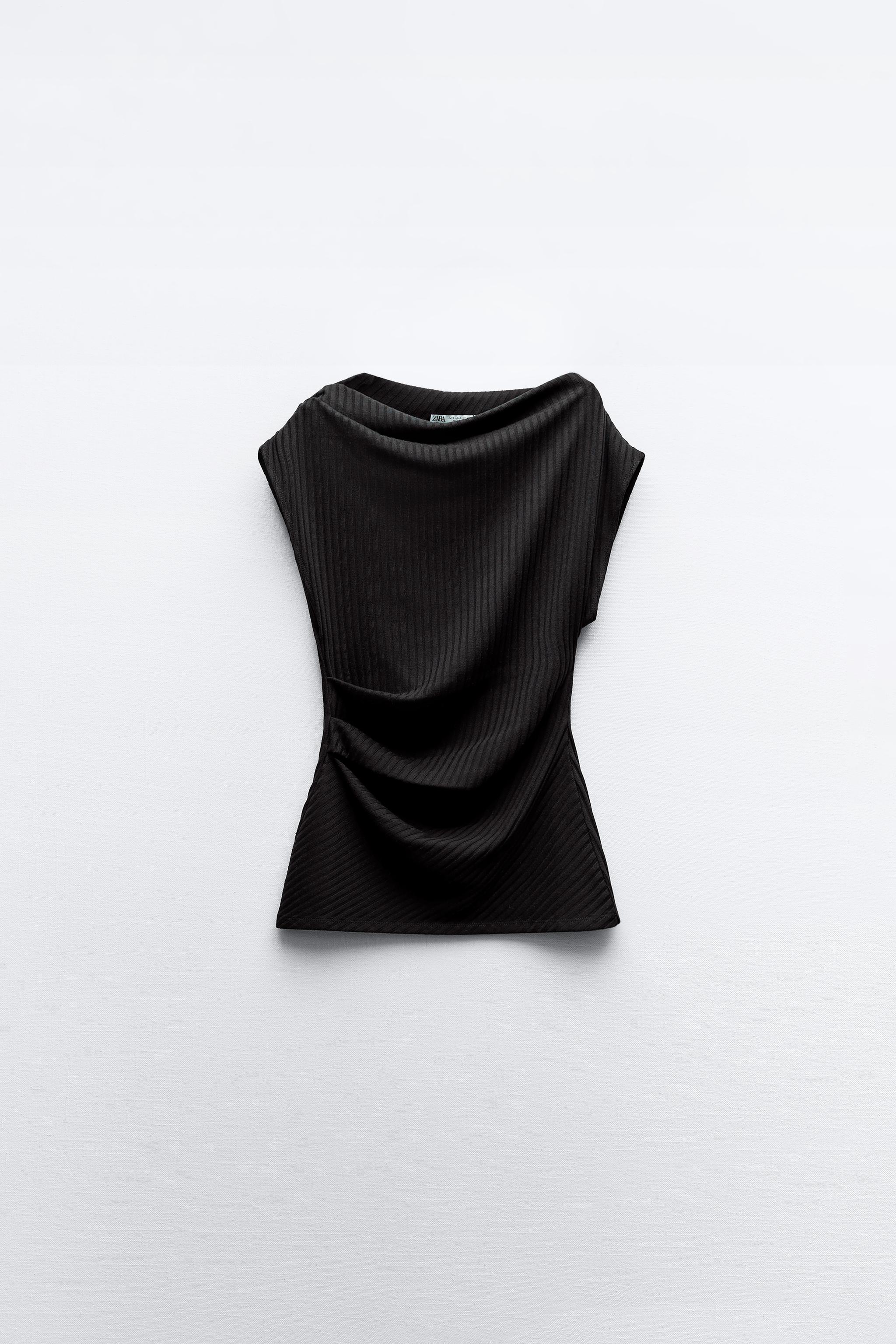 ZARA Ribbed Seamless Top Litmitless Collection Black - $17 (51% Off Retail)  - From Megan