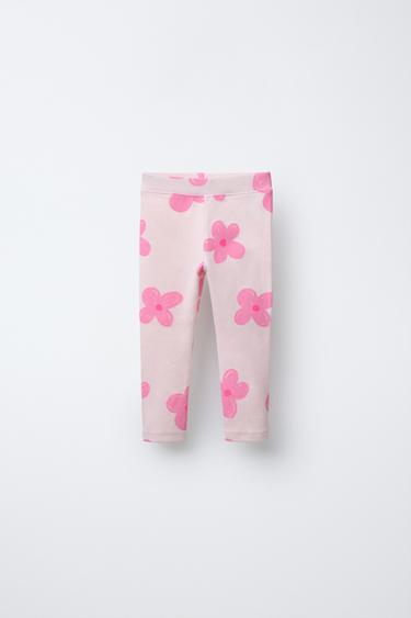RIB-LEGGINGS MIT PRINT - Hellrosa  von Zara - Bild 0
