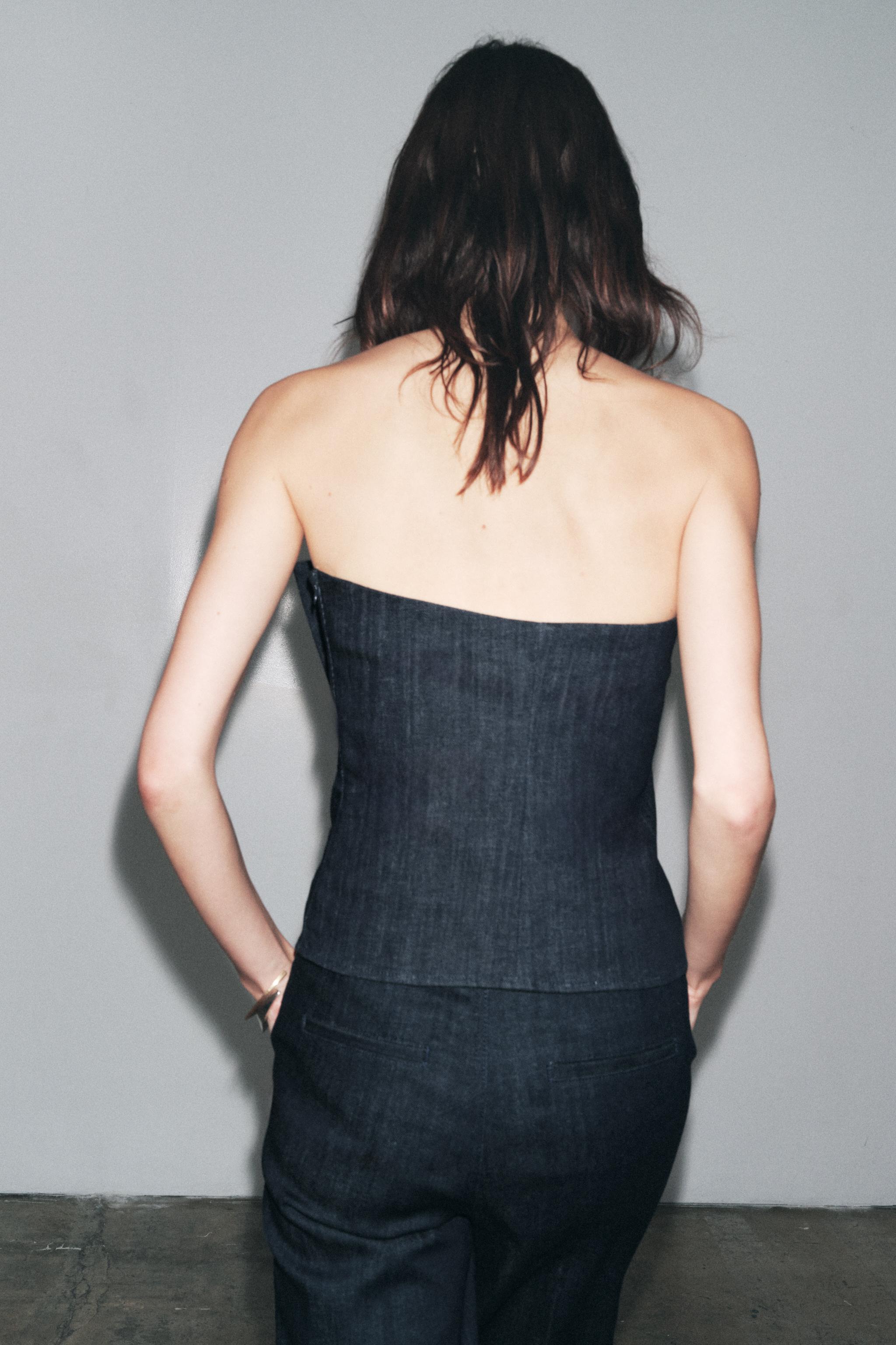 トップス bluemoon ZW COLLECTION DENIM TOP - Blue | ZARA Canada