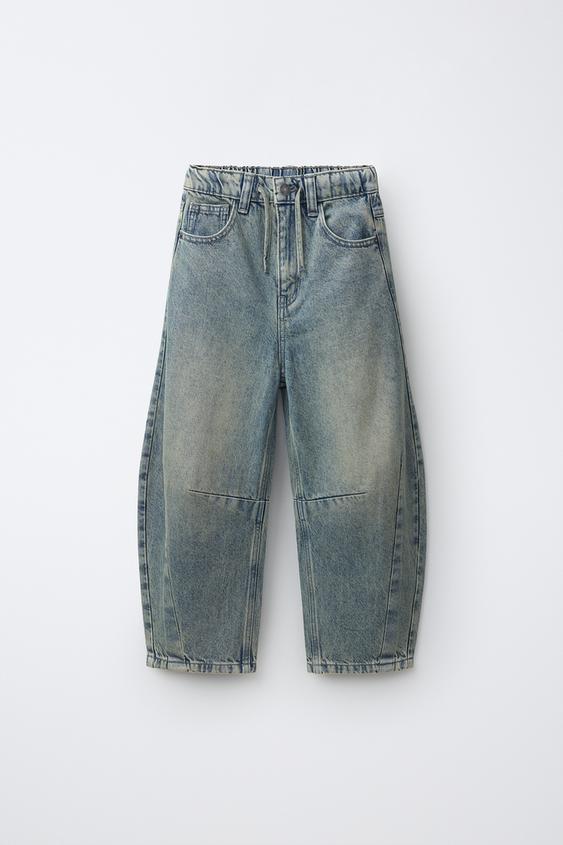 JEAN BARREL DÉLAVÉ - Bleu / Vert de Zara - Image 0