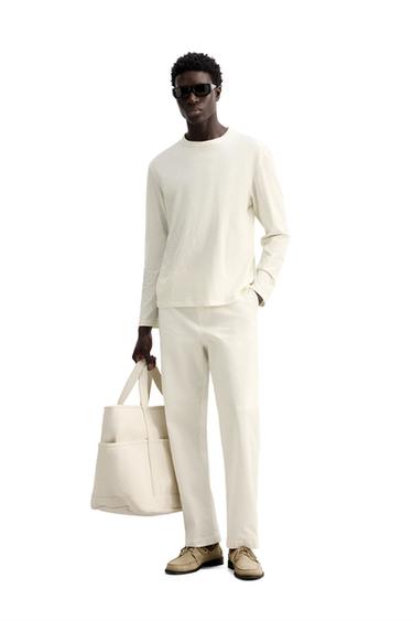 Zara COTTON - HEMP SHIRT - Ecru - Image 0