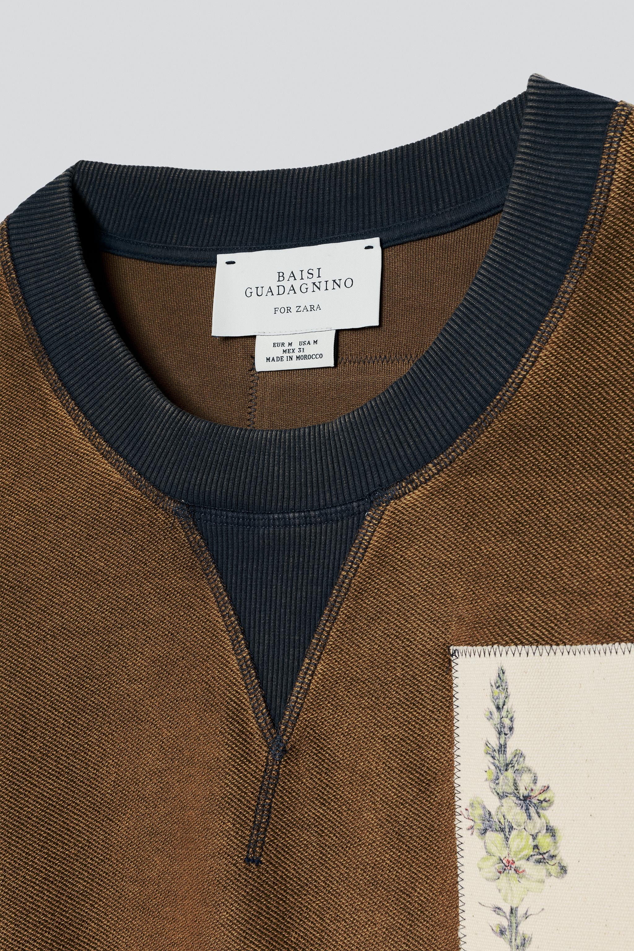 CONTRAST PATCH SWEATSHIRT