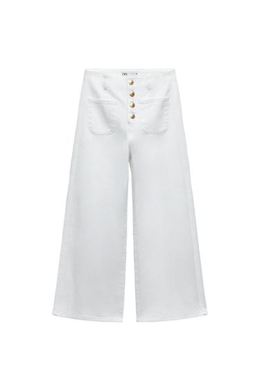 ΤΖΙΝ Z1975 HIGH RISE WIDE LEG CROPPED ΜΕ ΚΟΥΜΠΙΑ