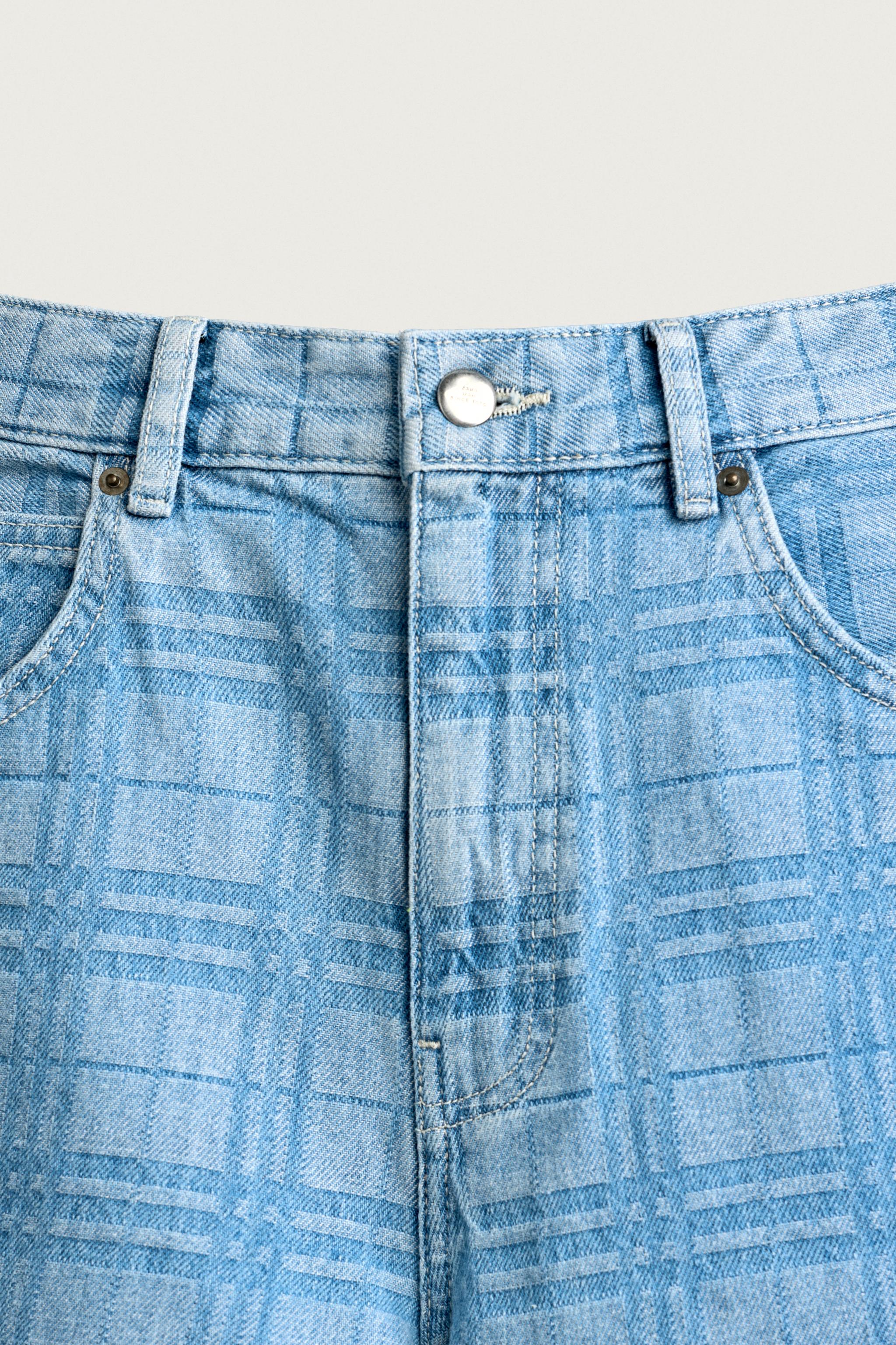 JORTS EN DENIM IMPRIMÉ DÉLAVÉ