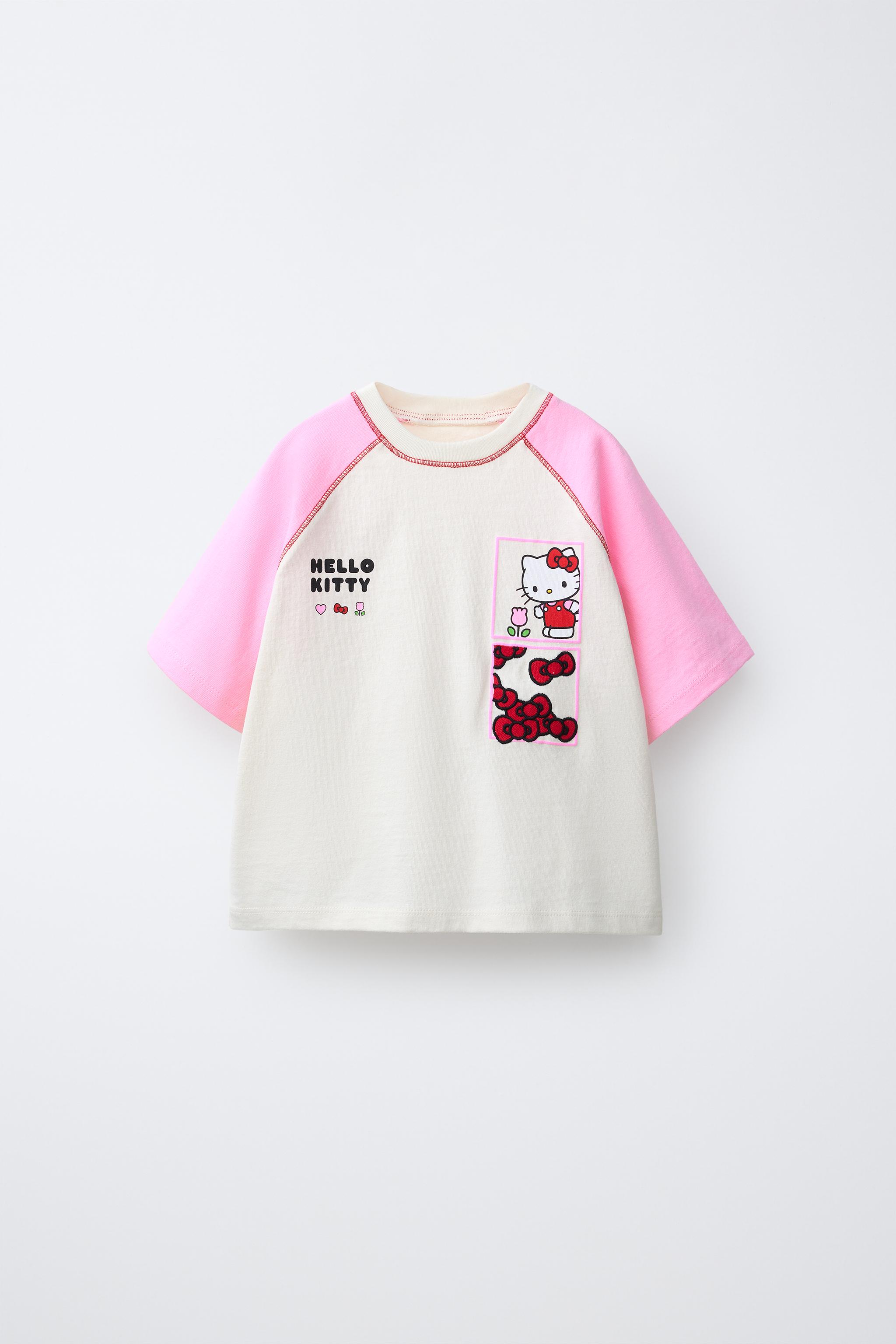 CONTRASTING RAGLAN SLEEVE HELLO KITTY © SANRIO T-SHIRT