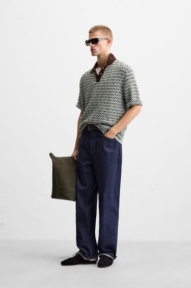 POLO EN MAILLE JACQUARD - Vert de Zara - Image 3
