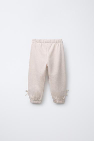 JOGGERS WITH SIDE STRIPE AND TIE - Sand / Marl by Zara - Image 1