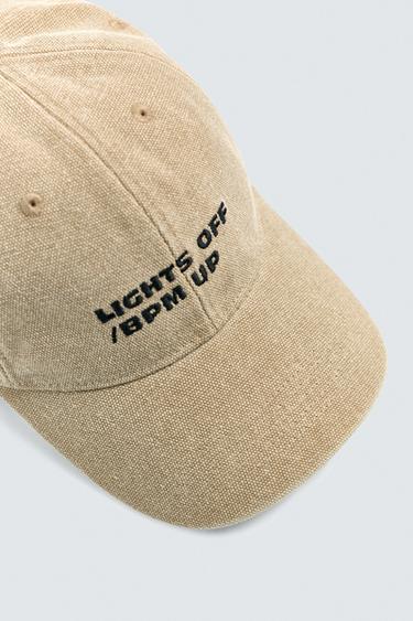 CONTRAST EMBROIDERY CAP - Beige by Zara - Image 2