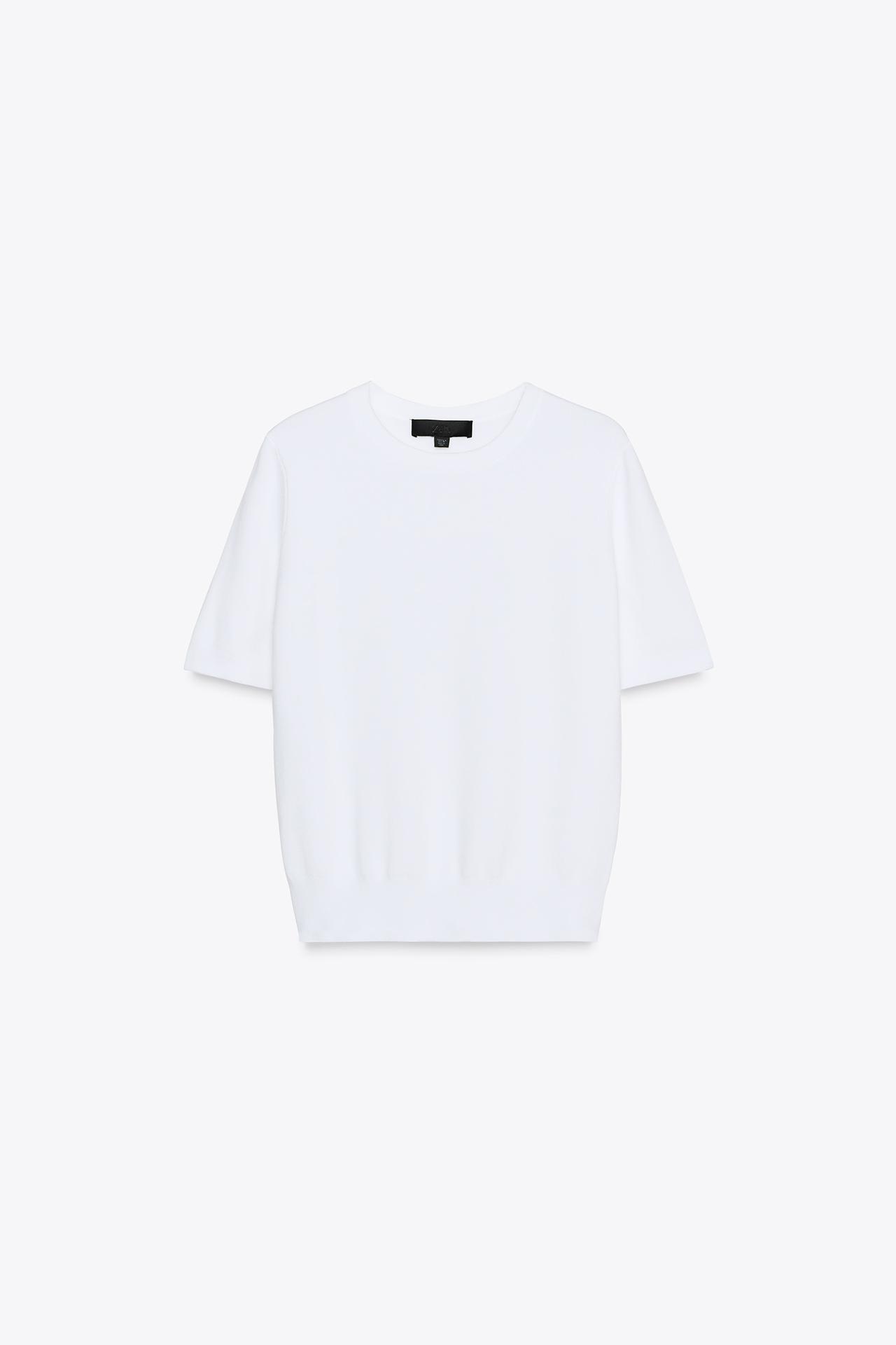 BASIC SHORT SLEEVE KNIT TOP