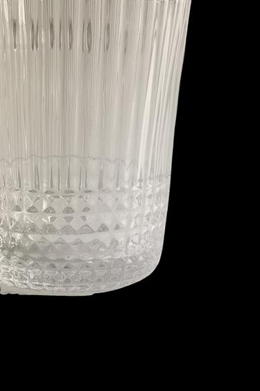 GLASS MUG WITH RAISED GEOMETRIC DESIGN - 990 by Zara