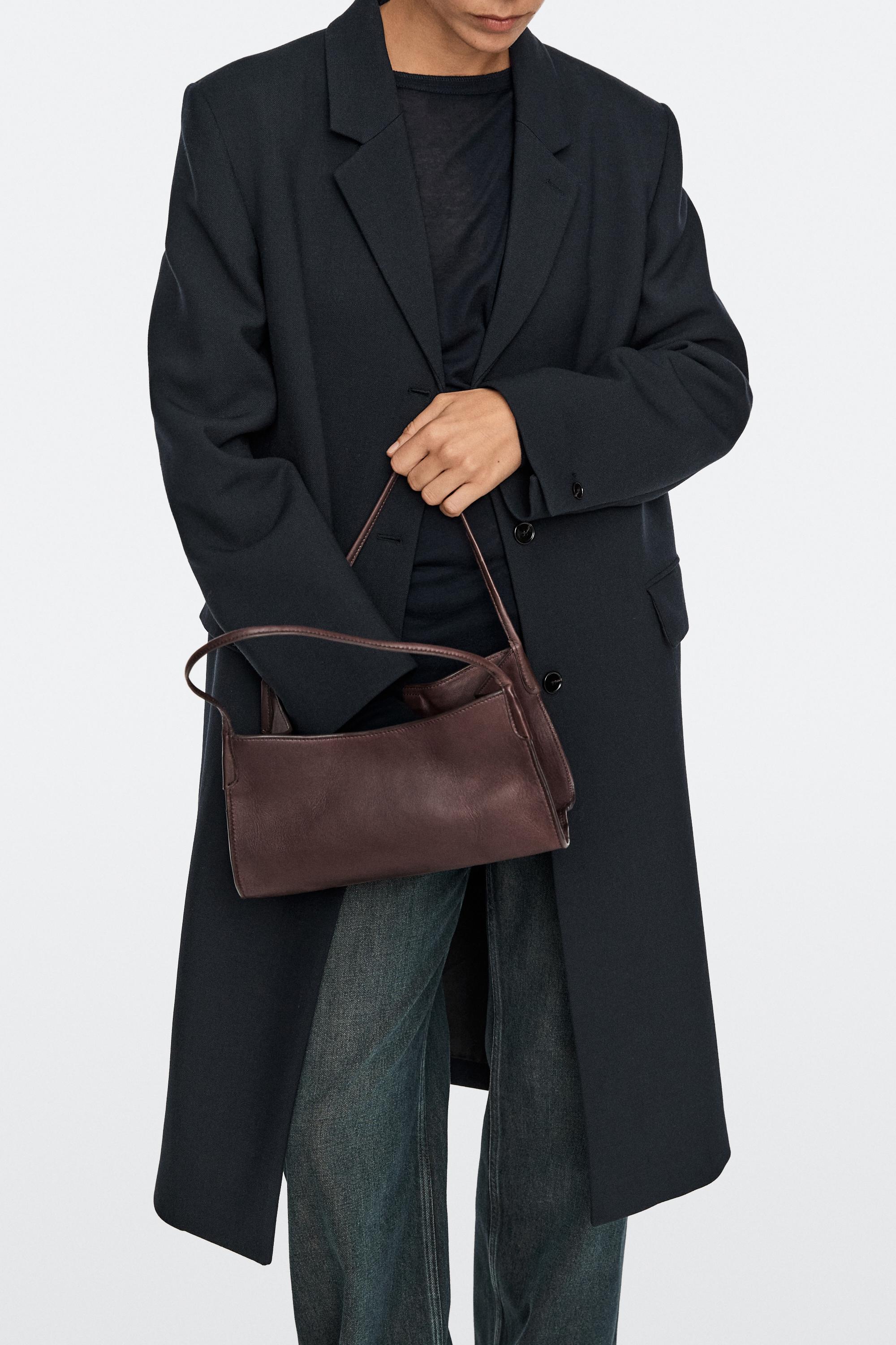Mini sac cartable en cuir nappa