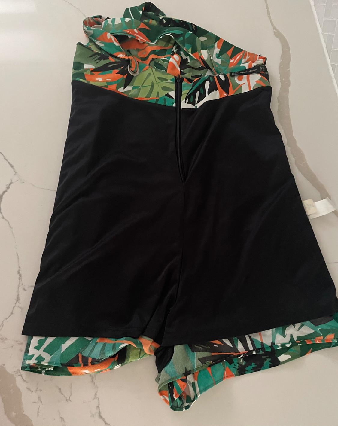 TROPICAL MULTICOLOR HALTER ROMPER - Image 8