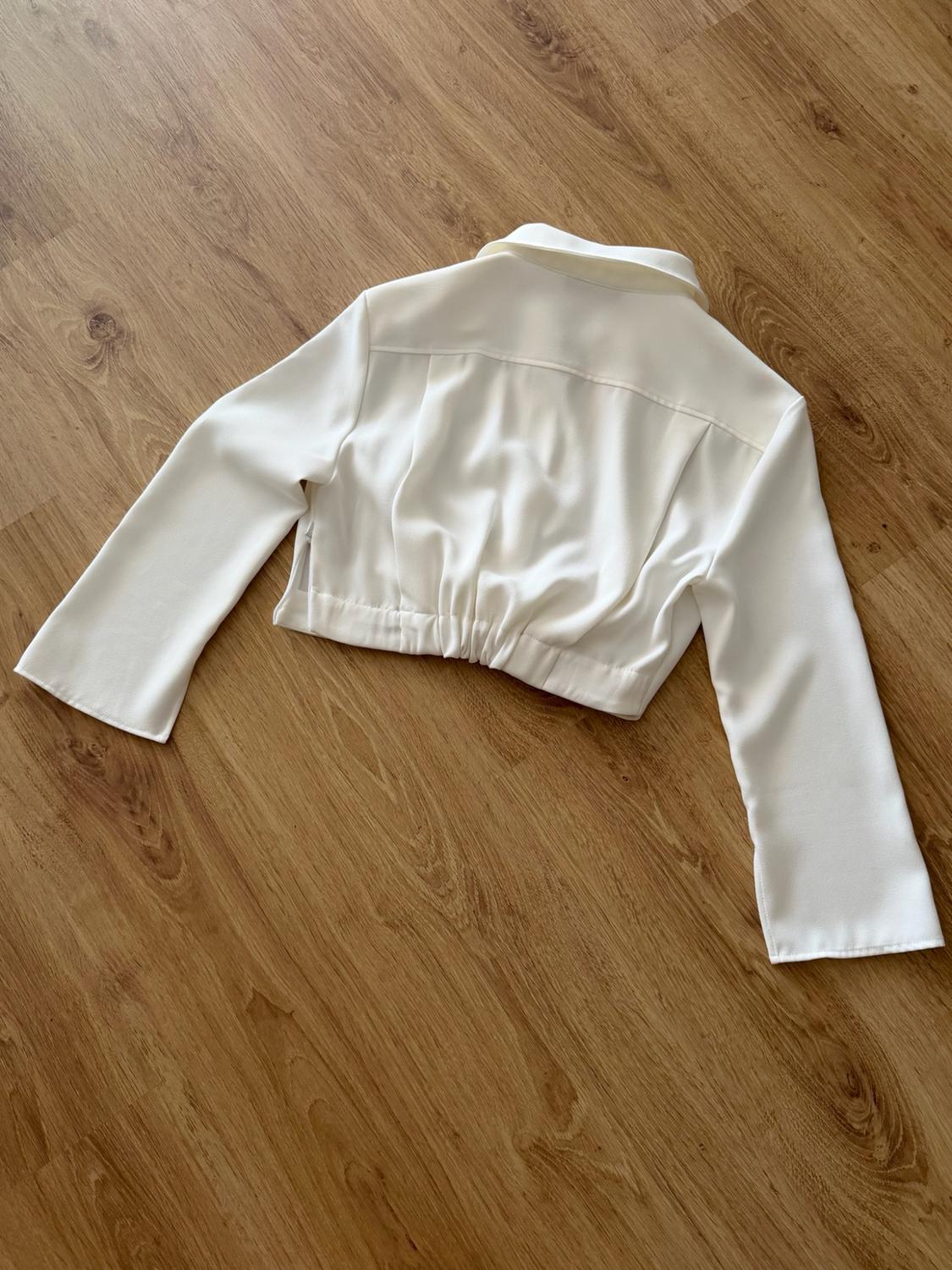 PLEATED CROPPED SHIRT - Image 3