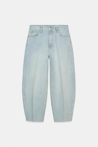 JJEANS ZW COLLECTION TAPERED TIRO MEDIO - Azul claro de Zara