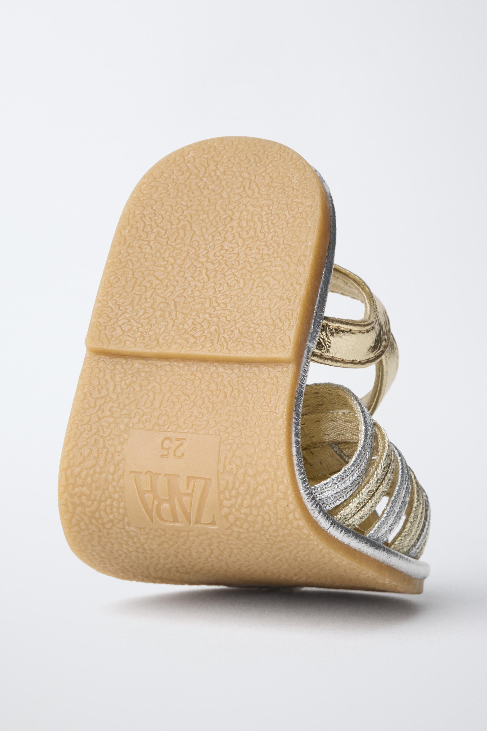 Детские сандалии Zara METALLIC SANDALS — фото 3