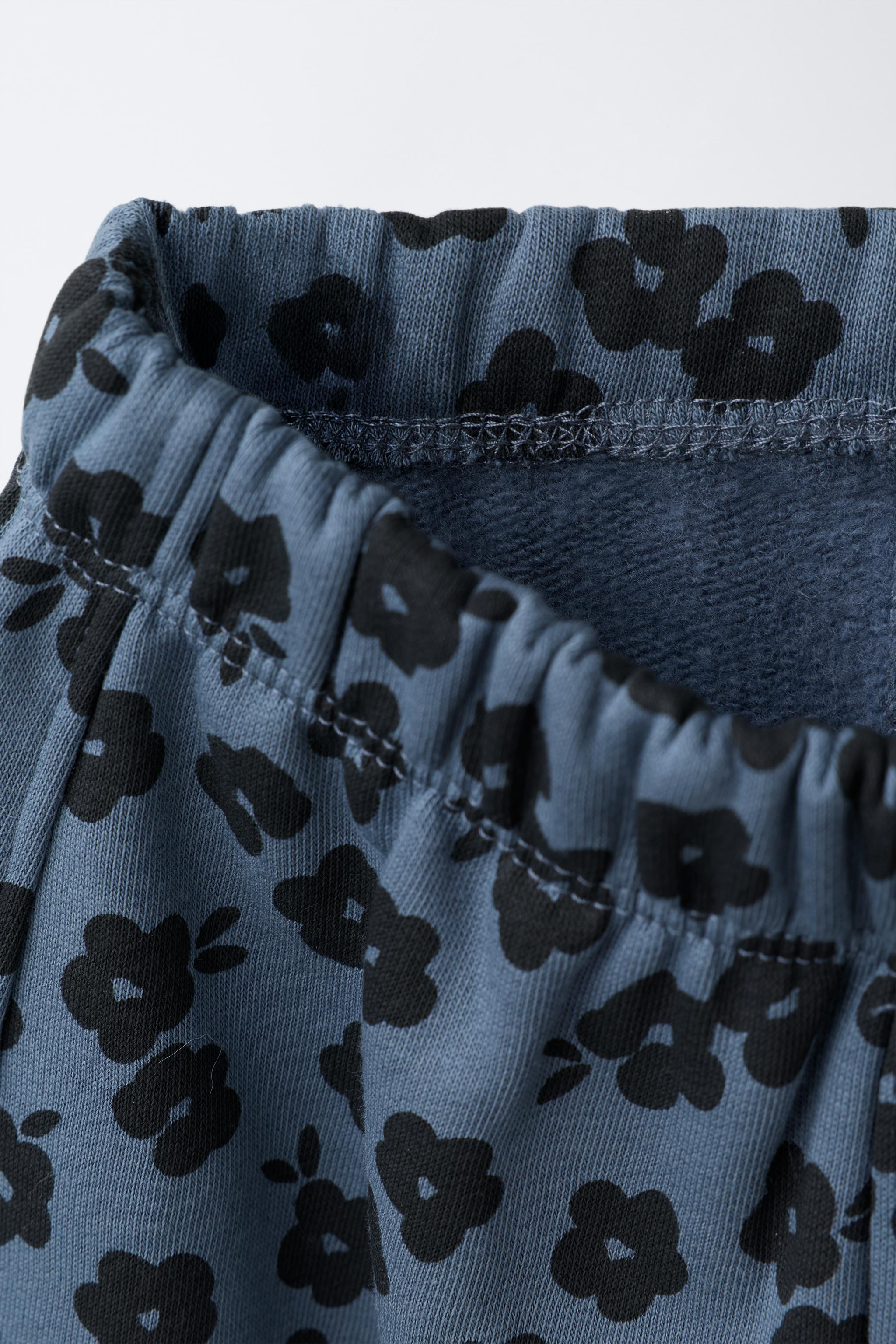 FLORAL BALLOON FLEECE PANTS