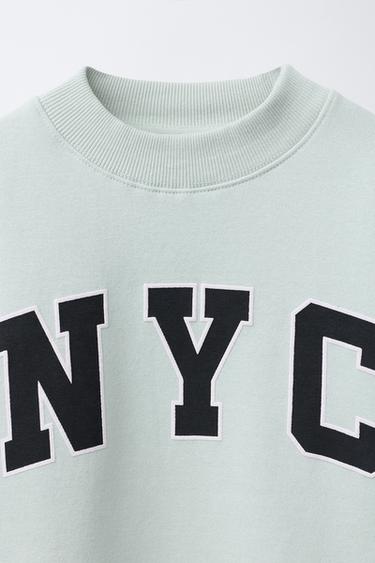 SLOGAN PRINT SWEATSHIRT - Light green by Zara - Image 2