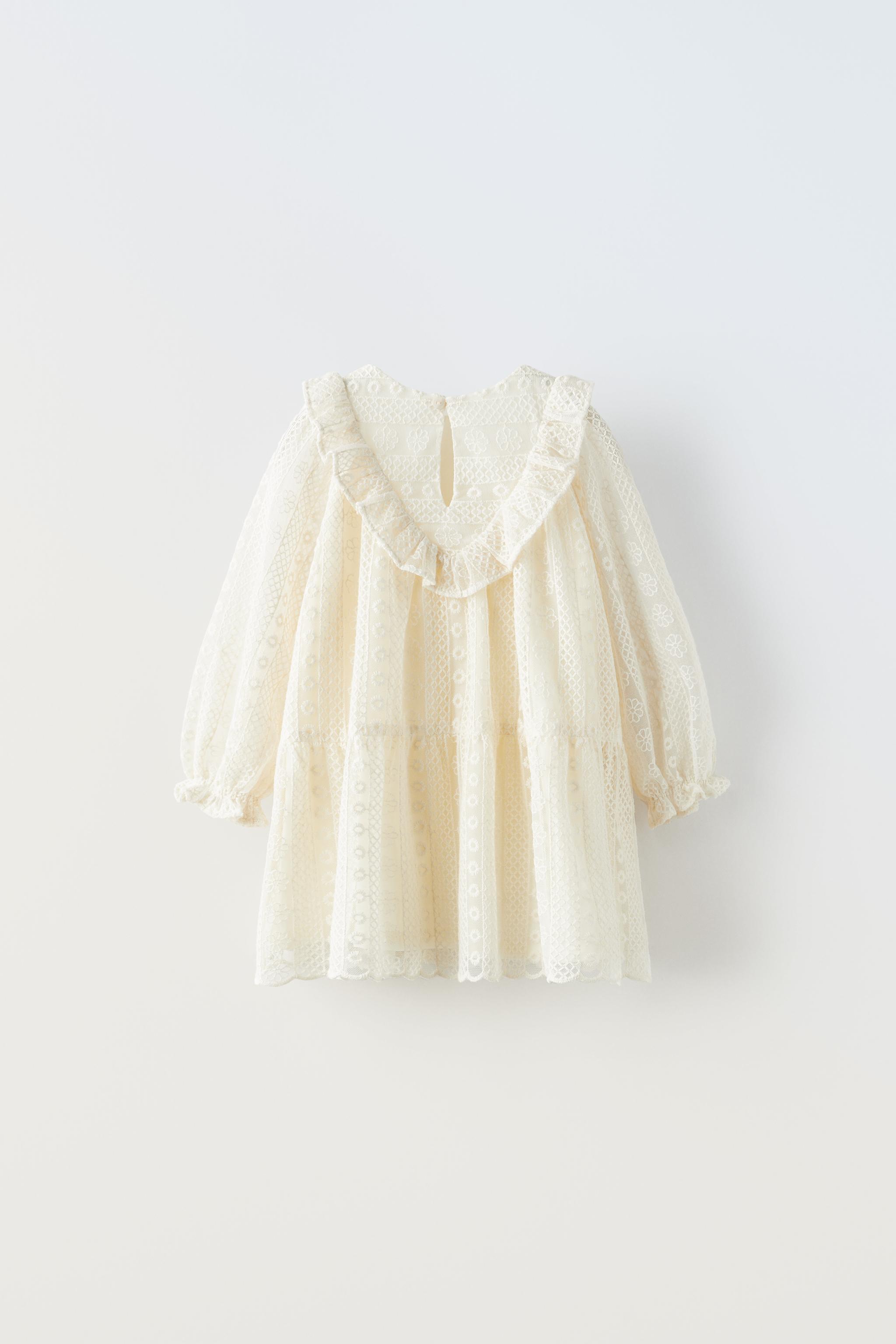 Zara white shop tulle dress