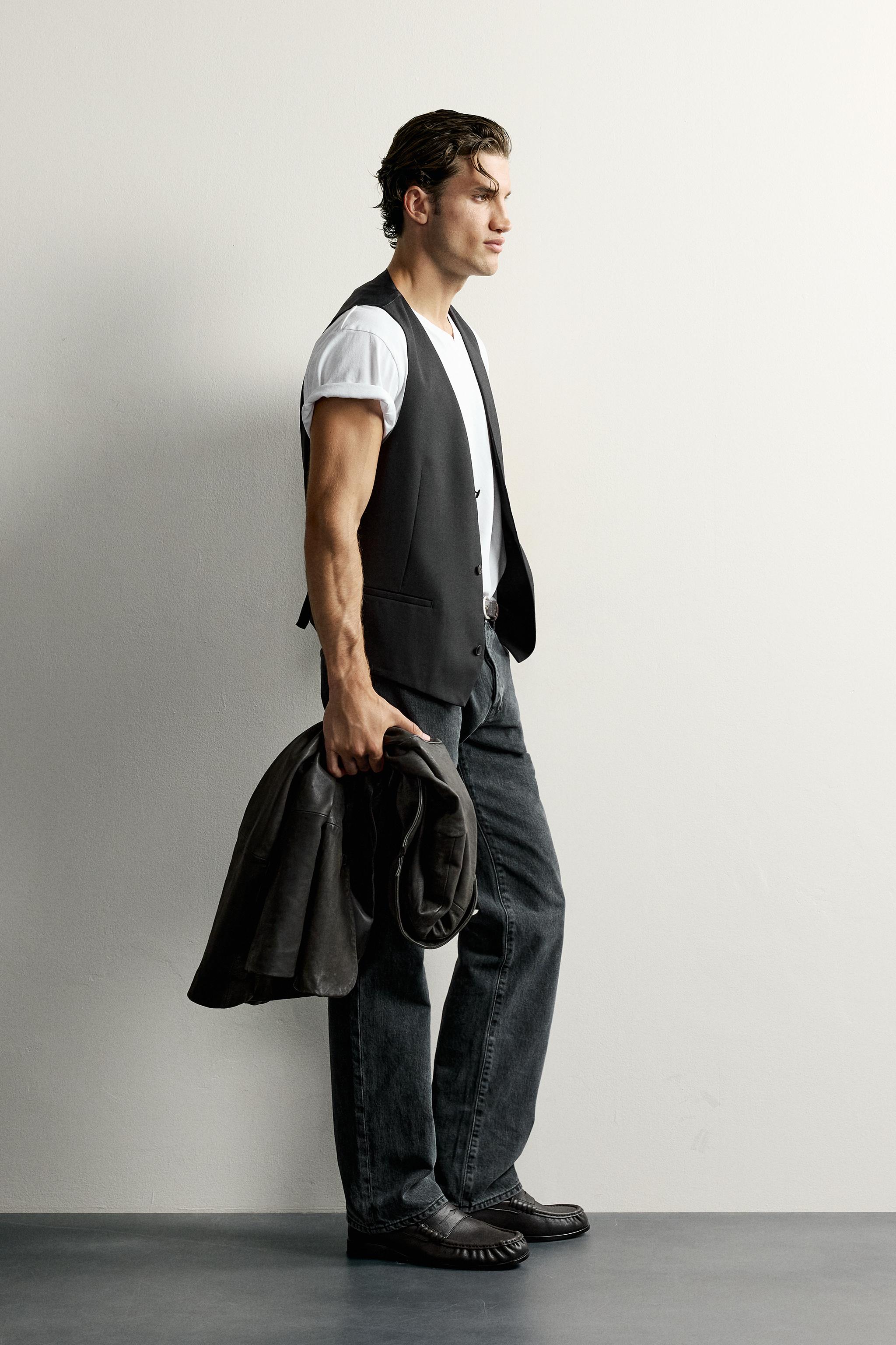 Zara REGULAR FIT YELEK görsel 4